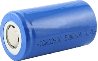 Litiumbatteriet 32600 är på 3.7 Volt och har dimensionen 32 x 61.9  mm 