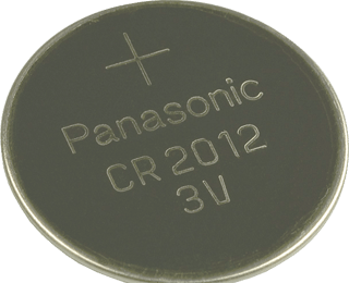 Litiumbatteriet CR2012 är på 3.0 Volt och har dimensionen 20 x 1.2 mm 