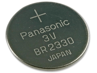 Litiumbatteriet CR2330 är på 3.0 Volt och har dimensionen 23 x 3.0 mm 