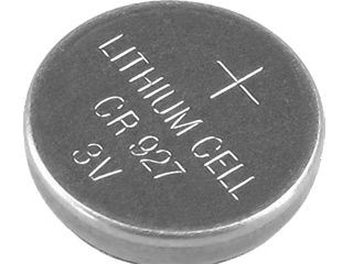Litiumbatteriet CR927 är på 3.0 Volt och har dimensionen 9.5 x 2.7 mm 